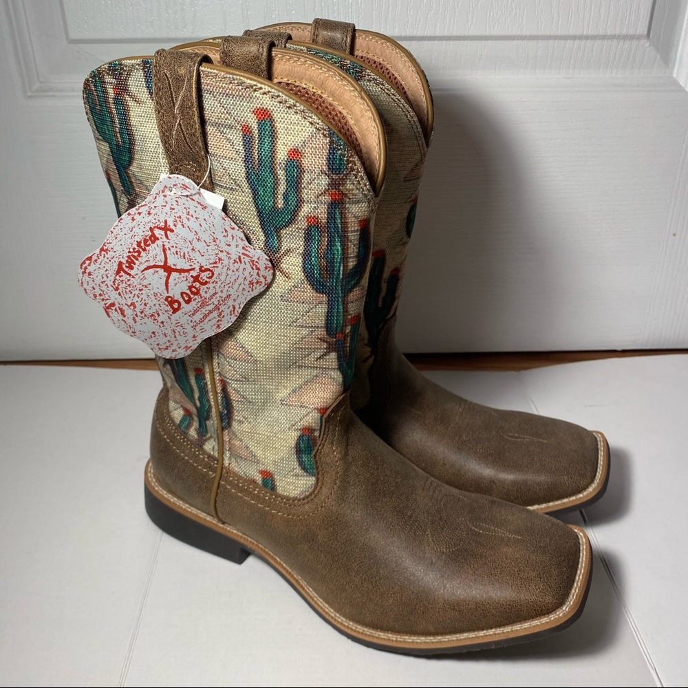 Twisted X: Cactus Square Toe Cowboy Boots